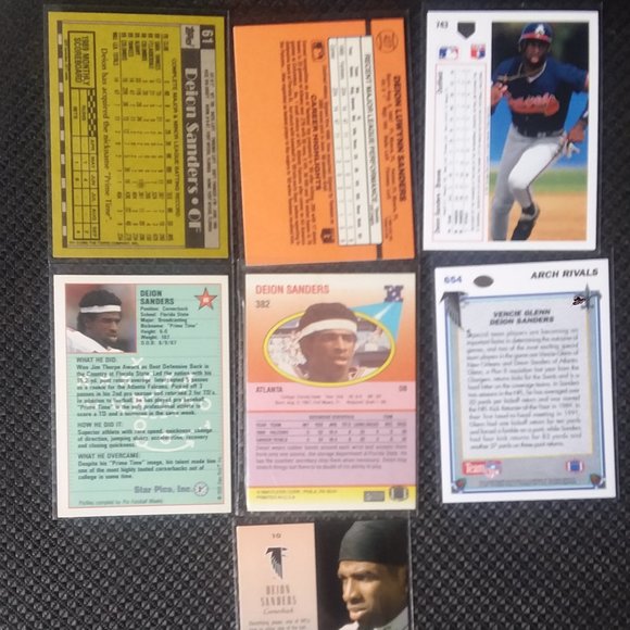 Deion Sanders 7x Card Lot (Rookies,FSU,Multisports) - Picture 10 of 12